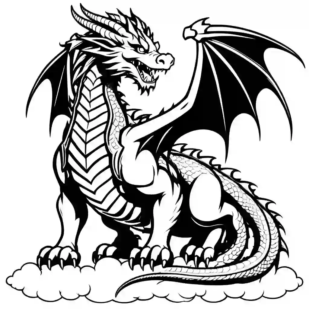 Cloud Dragon coloring pages